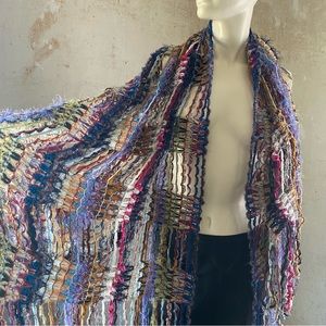 Shawl Scarf Y2K Multi Texture Colorful Anthropologie